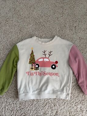 Minimalist folk co. Girls ‘Tis the Season’ color block sweatshirt